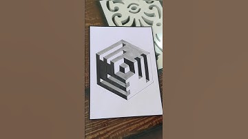 Easy 3d illusion/How to Draw a Hexagon 3D  illusion #3d #optical #illusion #easy  #hexagon #shorts