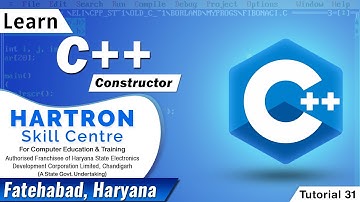 C++ | Tutorial 31 | Constructor | HARTRON SKILL CENTRE FATEHABAD