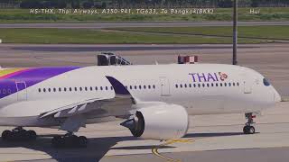 Thai Airways A350-941 Landing And Depart (TPE/RCTP) 泰航A350-941 桃園機場到離＜桃園機場追飛機系列＞