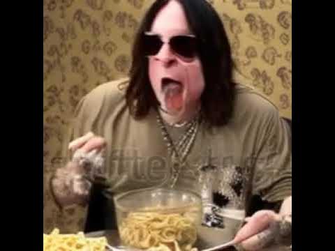 ozzy osbourne eating a bath