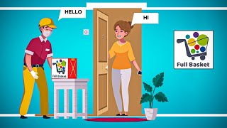 Full Basket | Animation Ad 2021 | Food delivery | Online Supermarket | English screenshot 3