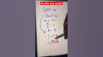 Integral of square root of 2x+1 #mathshorts #integrationbysubstitution