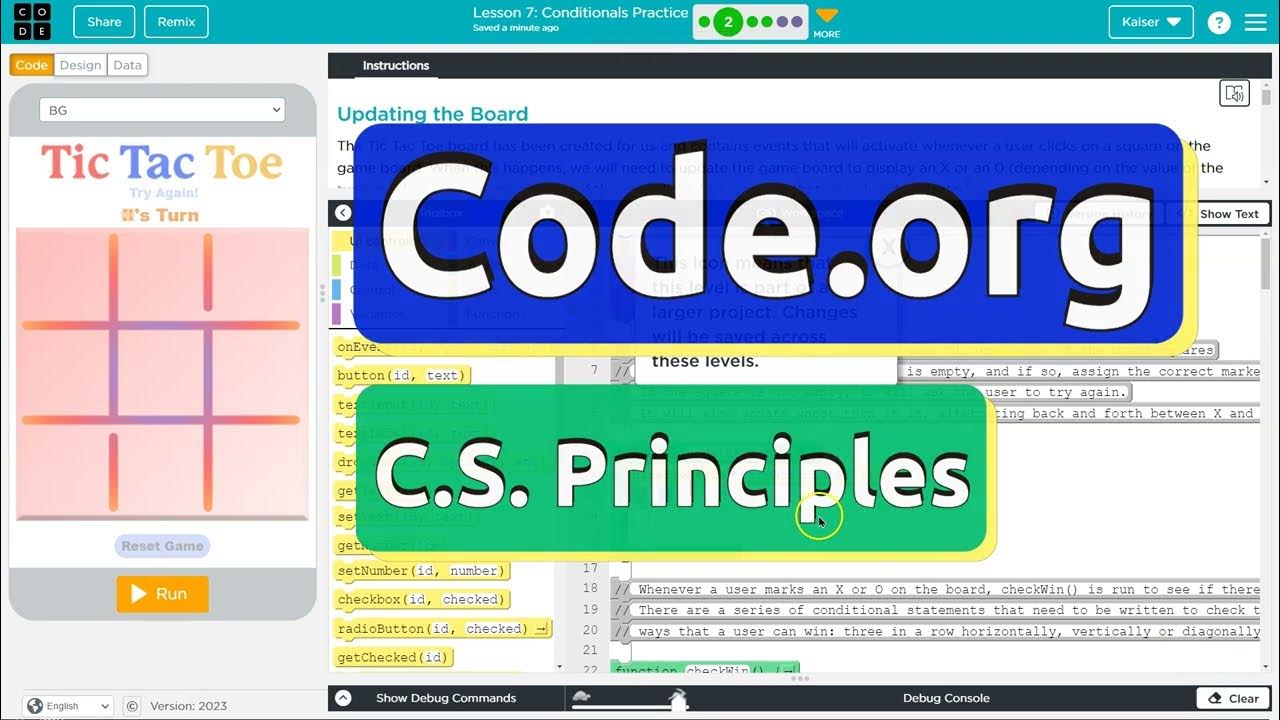 Code.org Lesson 7.2C Conditionals Practice | Answer Tutorial | Unit 4 ...