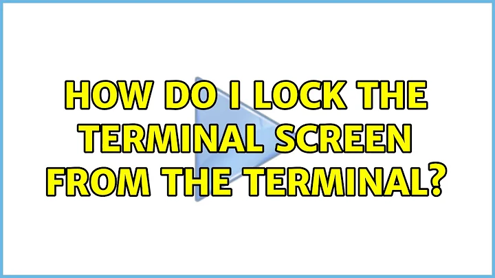 How do I lock the terminal screen from the terminal?