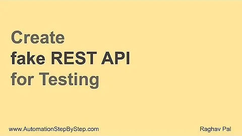 How to create Fake REST API for testing and mocking using json-server