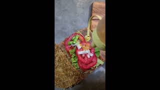 raw vegan sandwich creation