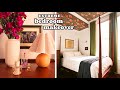 Extreme small bedroom makeover  styling tips  antiques  wallpaper  thrift  renter friendly