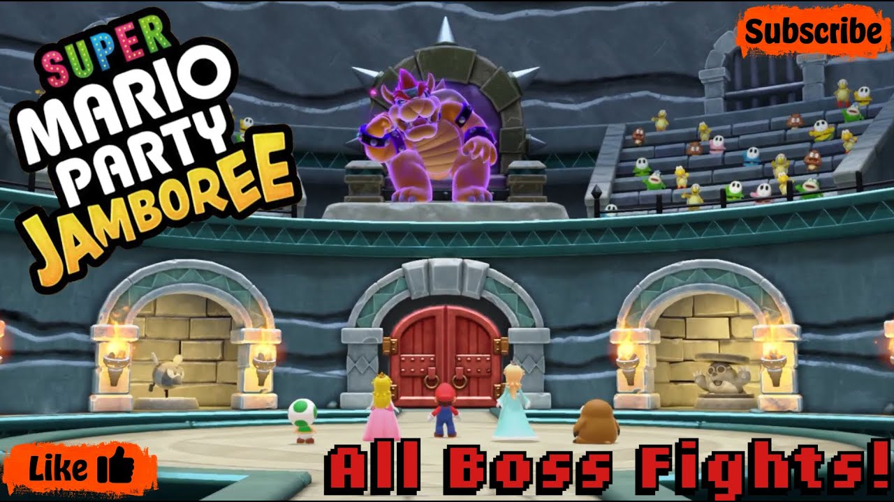 All Boss Fight Minigames - Mario Party Jamboree 2 Player. No Commentary or Intros.