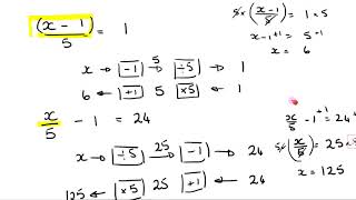 M3 Solving Equations using inverse operation flow charts