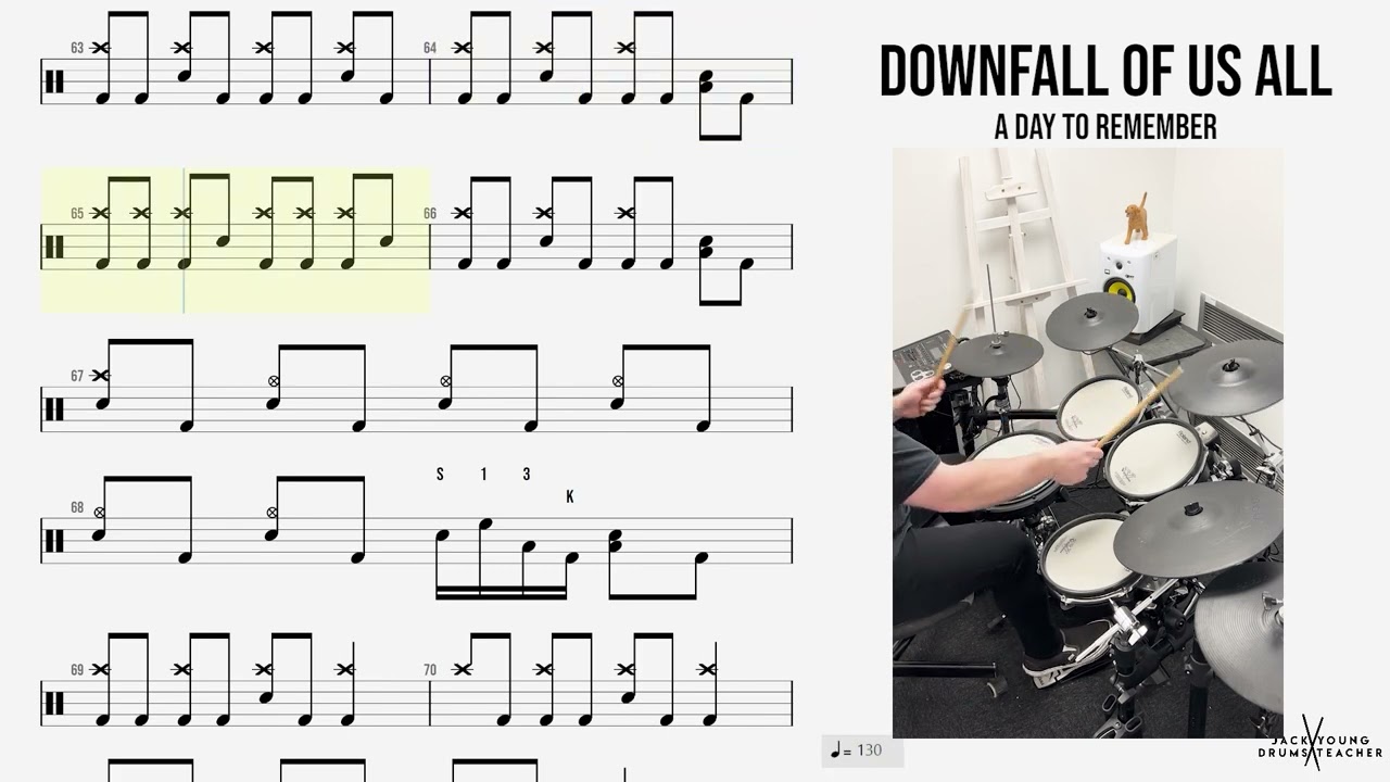 How to Play 🥁   Downfall Of Us All   A Day To Remember