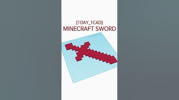 [1DAY_1CAD] MINECRAFT SWORD #shorts #tinkercad #project
