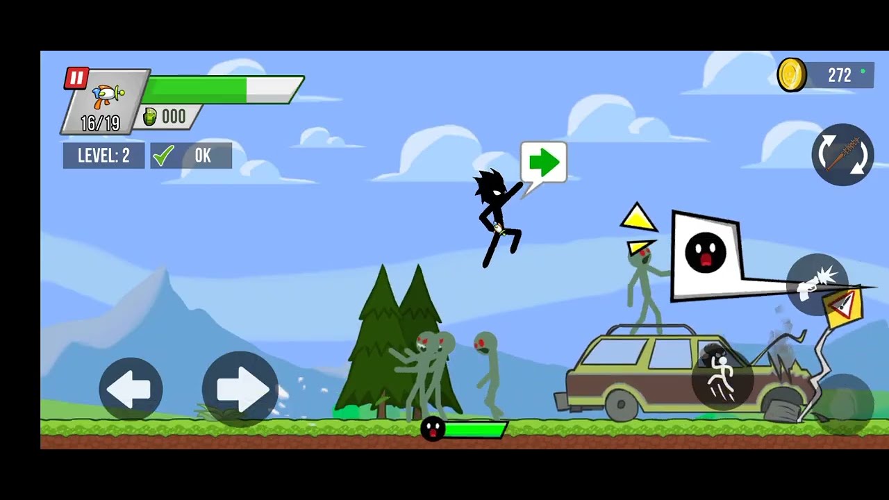 Stickman vs zombies last level gameplay