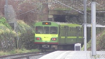 Irish Rail 8100 class dart train departing Glenageary, Co Dublin