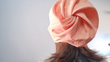 Twisted top! 3 minutes. No pattern. Beanie hat easy DIY. Sewing technique for beginners. #39