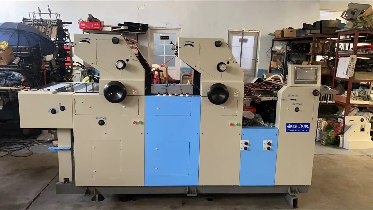 2 COLOR OFFSET PRINTING MACHINE UNITS TYPE 620X450MM SIZE 35GSM THIN