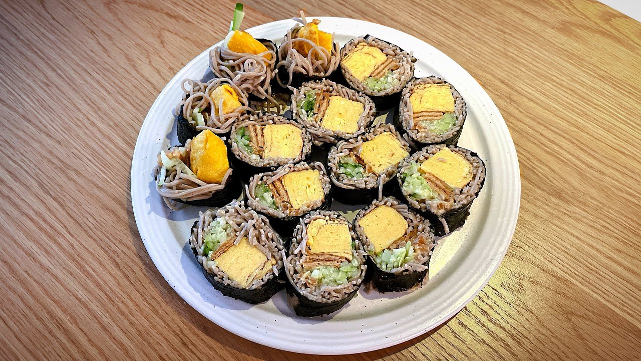 왕왕계란말이 메밀김밥 레시피 Big egg roll soba noodle kimbap 헤나의주방 Hena's