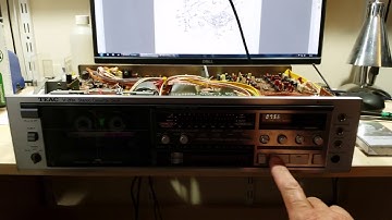 TEAC V-2RX WOW FLUTTER test after repairing mechanism.