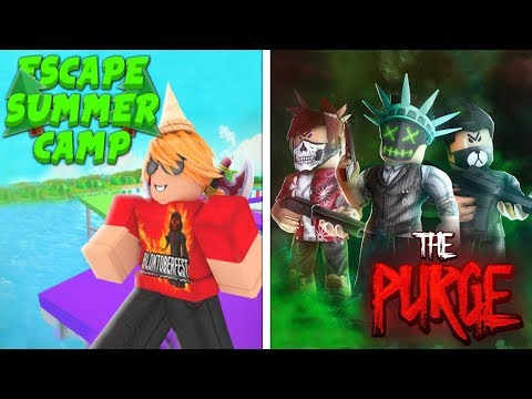 Roblox Playing New Games The Purge Escape Summer Camp Obby - escape summer camp obby roblox part 1 youtube