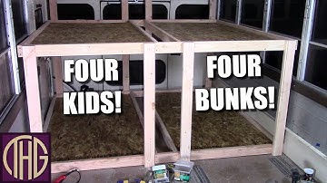 How We Built Quad Twin Bunks In The Skoolie Conversion!!