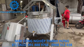 NỒI NẤU CÁNH KHUẤY LẬT NGHIÊNG 300L. NỒI GIA NHIỆT 3 LỚP CÓ CÁNH KHUẤY TỰ ĐỘNG CẢI TIẾN MỚI NHẤT