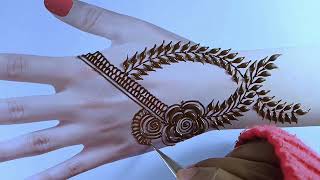 decent mehandi design for back hand mehandi design henna simple