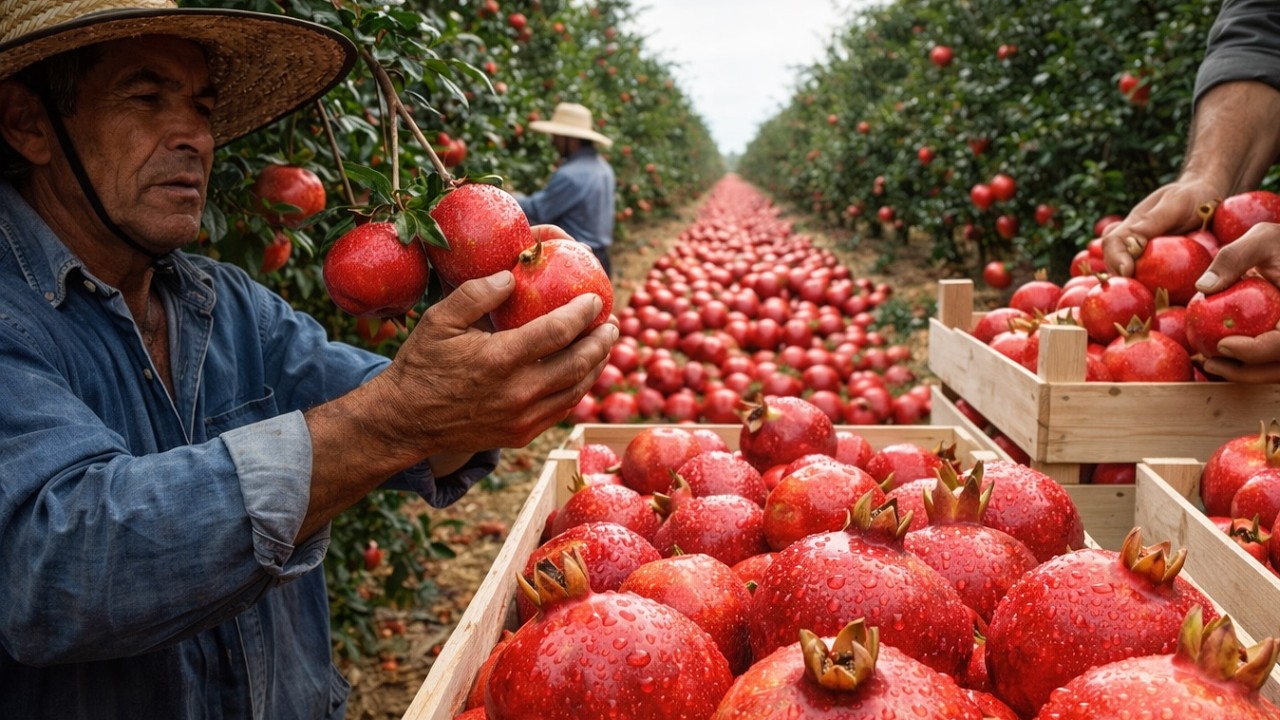 HIGH QUALITY   How Thousands of Pomegranates Turn Into Juice ? Inside a Massive Factory