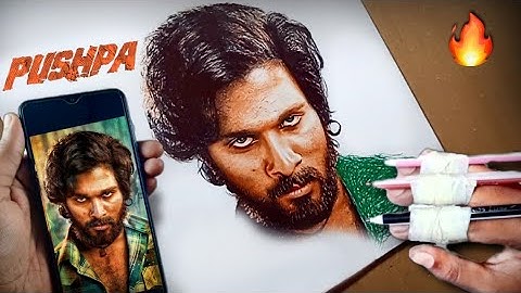 Allu Arjun Drawing | Allu Arjun Drawing Pushpa 🔥#shorts