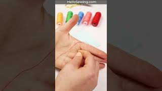 Genius Needle Threading Hack Ep.10 Rub in the Hand #shorts