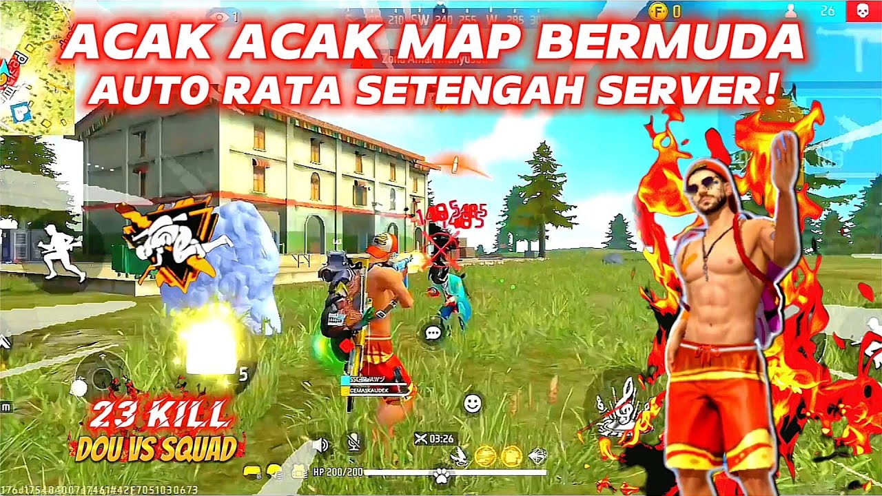 duo vs squad acak acak map bermuda auto rata hampir setengah server 23 ...