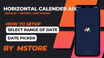 Horizontal calender Extension || Calender Date picker || Kodular   | Niotron | MStore
