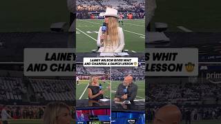 Lainey Wilson teaching the TNF crew a thing or two 🤠