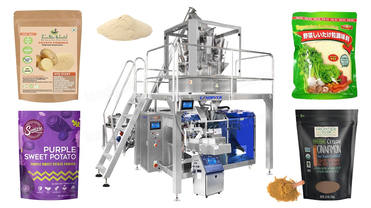 Automatic Powder Mixing Weighing Doypack Premade Pouch Packing Machine