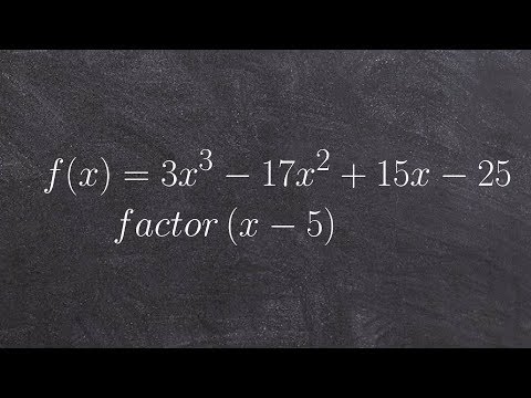 Given a Polynomial and a Factor Rewrite Using the Division Algorithm