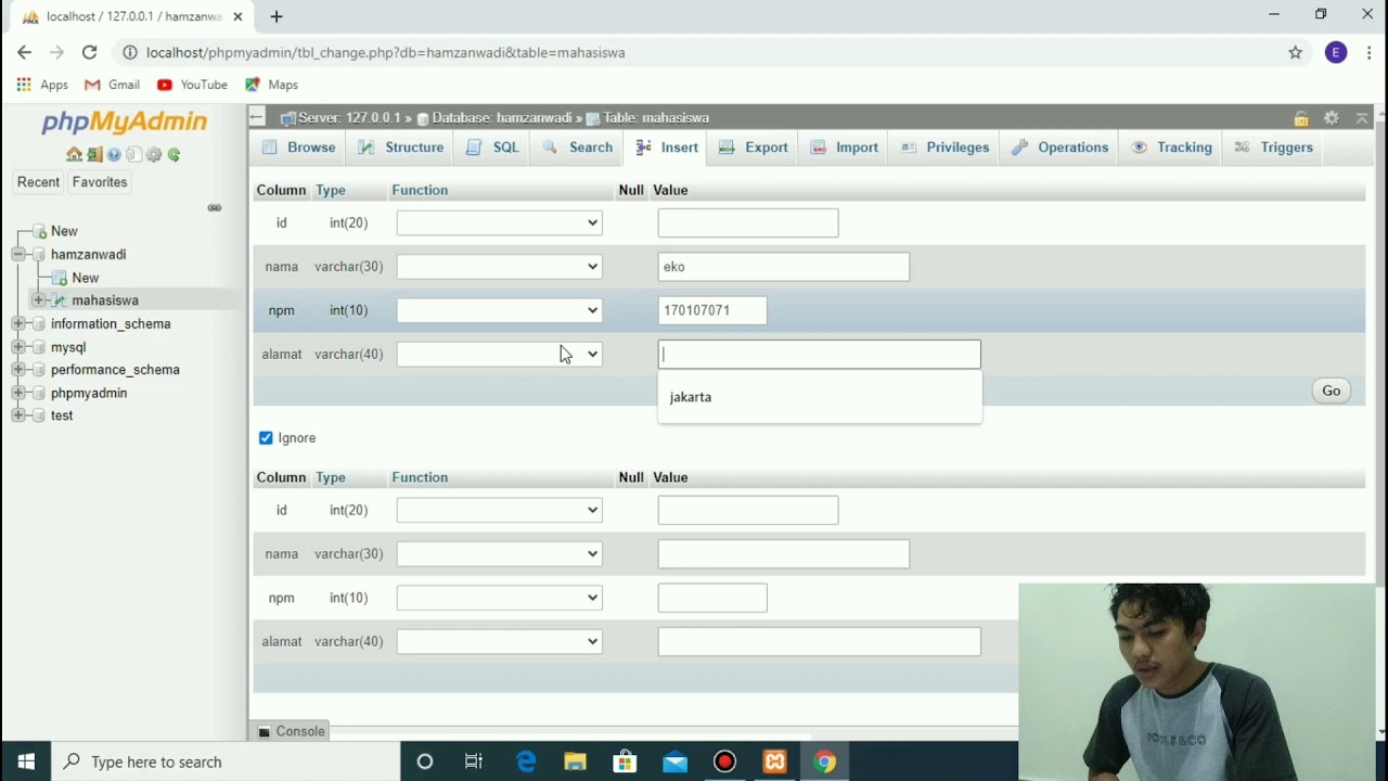 Cara Membuat Database dan menampilkan dalam web