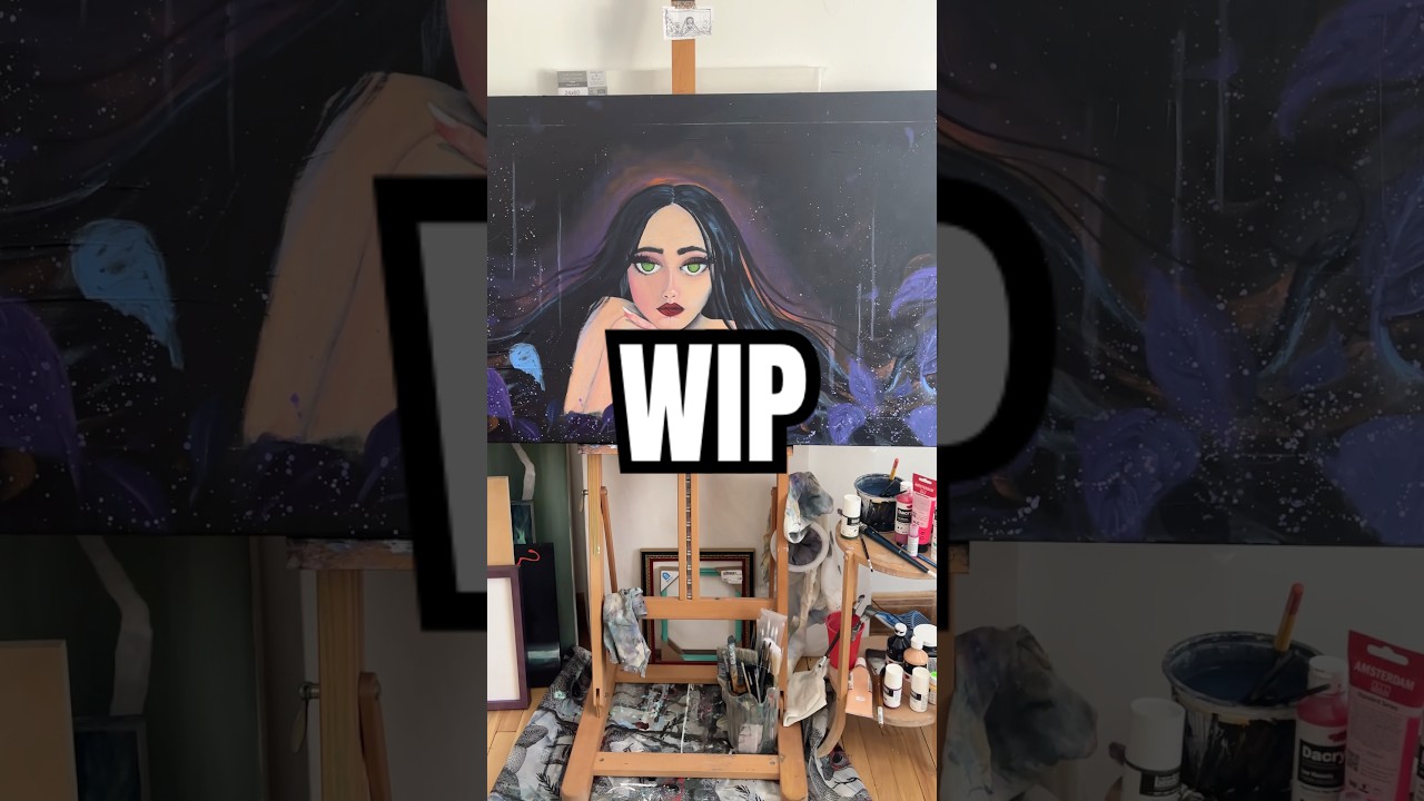 Omg can you believe it?! #art #artchannel #artist #painting #wip #canva #studio #artstudio #flowers