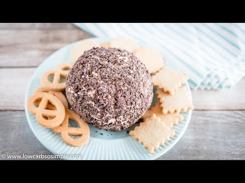 Low-Carb Chocolate Chip Cheese Ball - keto, gluten-free, sugar-free