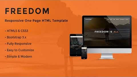 Freedom - Responsive One Page HTML Template | Themeforest Website Templates and Themes