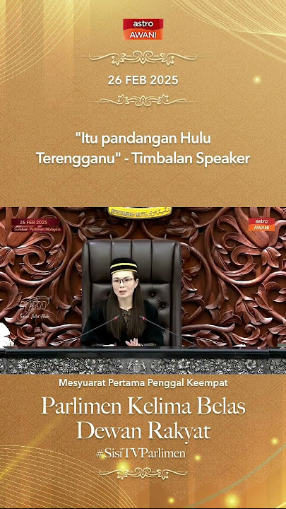 'Itu pandangan Hulu Terengganu' - Timbalan Speaker