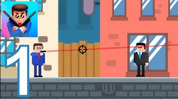 Mr Bullet - Gameplay Walkthrough Part 1 - All Levels (iOS,Android)