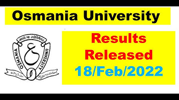 OU Results Released 🔥 || OU UPDATES.COM