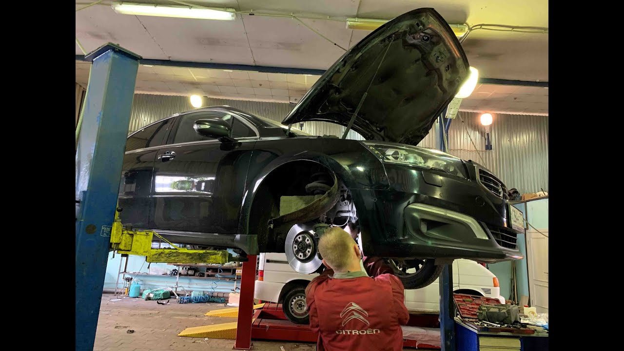 Пежо 508 2.0 HDI, замена ремня ГРМ. Peugeot 508 2.0 HDI, timing belt