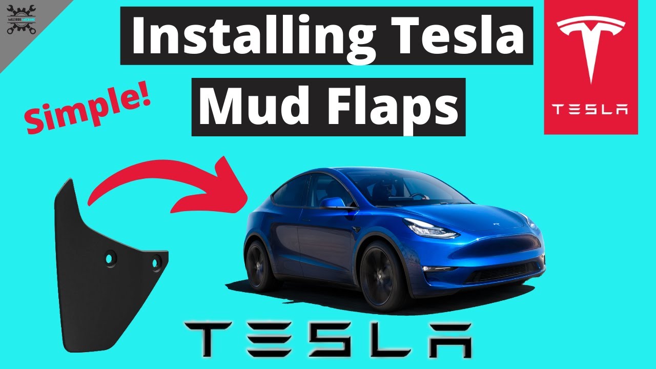 Jawjut Mud Flaps, Compatible with Tesla Model 3,Splash Guard