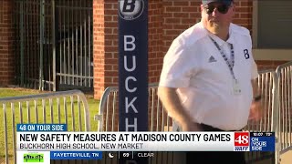 Madison County schools used new football security measures for the first time