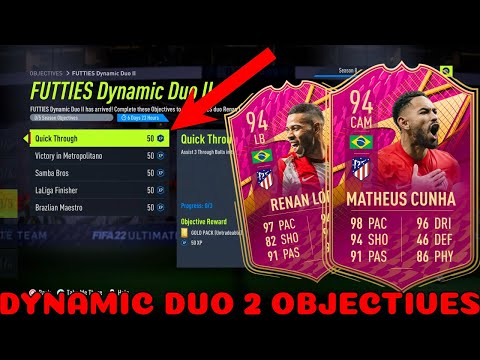 HOW TO COMPLETE FUTTIES DYNAMIC DUO 2 OBJECTIVES! - 94 Matheus Cunha & 94 Lodi Objective - FIFA 22