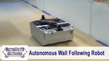 Autonomous Robot Wall Follow Demonstration Trial 1 by SuperDroid Robots
