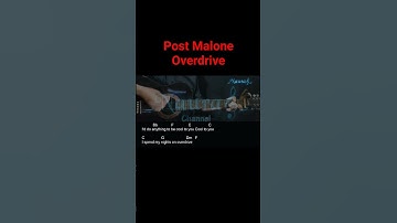 Thumbnail of Post Malone - Overdrive Guitar Chords Lyrics #shorts