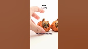 Cutie3D Autumn Mouse In Pumpkin Keycap Clicker Keychain #shorts #3dprinting #clicker #keychain