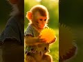monkey gave the ball Shivangi #funny #cute #monkey #cutebaby #comedy