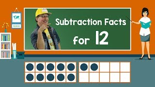 Practice Our Subtraction Facts for 12 | Subtraction Song | Math Song for Kids | Jack Hartmann