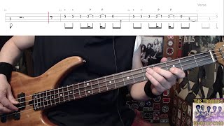 Video thumbnail of "Disco Inferno by The Trammps - Bass Cover with Tabs Play-Along"